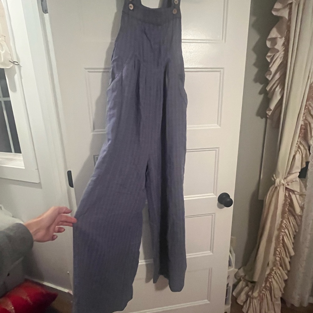 Three Bird Nest Blue Wide Leg Jumpsuit